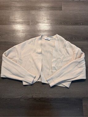 Aritzia Babaton Cream Ribbed Open-Front Women’s Sweater